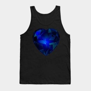 Blue and Turquoise Heart Gemstone Tank Top